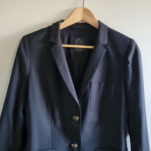 Aritzia Talula Exeter School Boy Button Wool Blend Causal Business Blazer - Picture 5 of 13